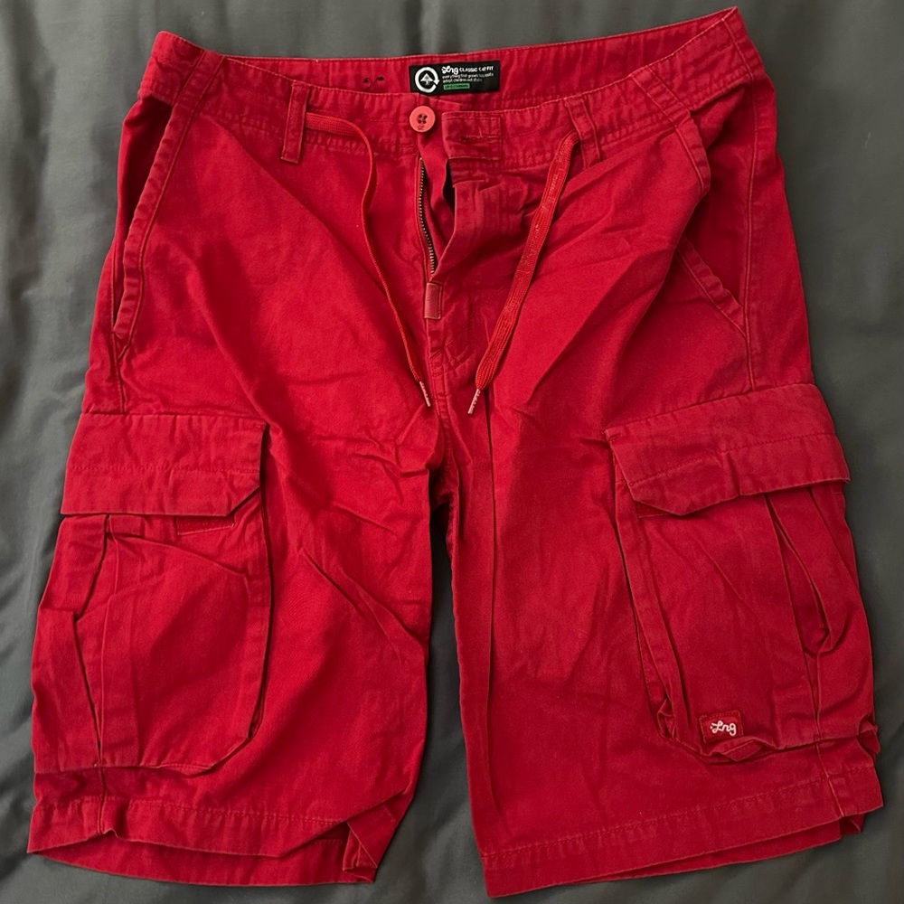 LRG Men’s Red Cargo Shorts